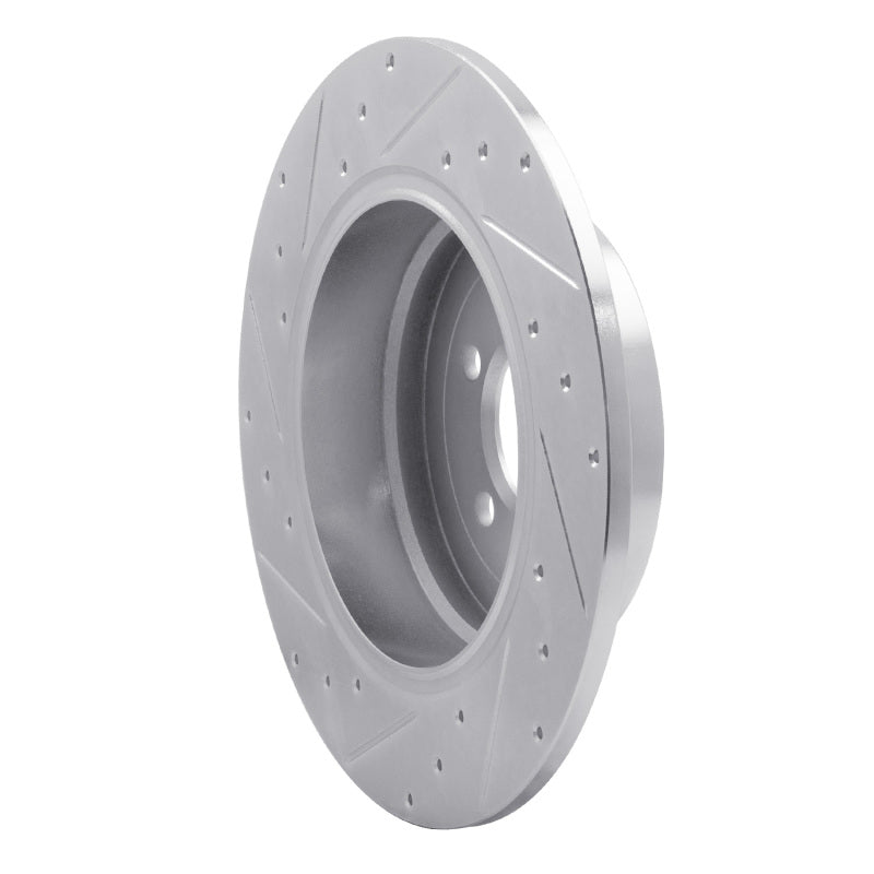 R1 Concepts R1 03-05 Land Rover Range Rover Rear Right Drilled & Slotted Silver Brake Rotor