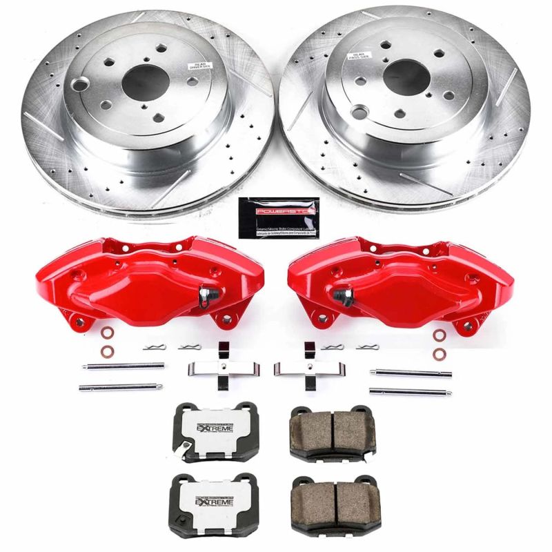 PowerStop Power Stop 08-14 Subaru Impreza Rear Z26 Street Warrior Brake Kit w/Calipers