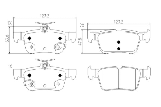 BOGAP F8210514 Brake Pad Set, Disc Brake | ML Performance Car Parts