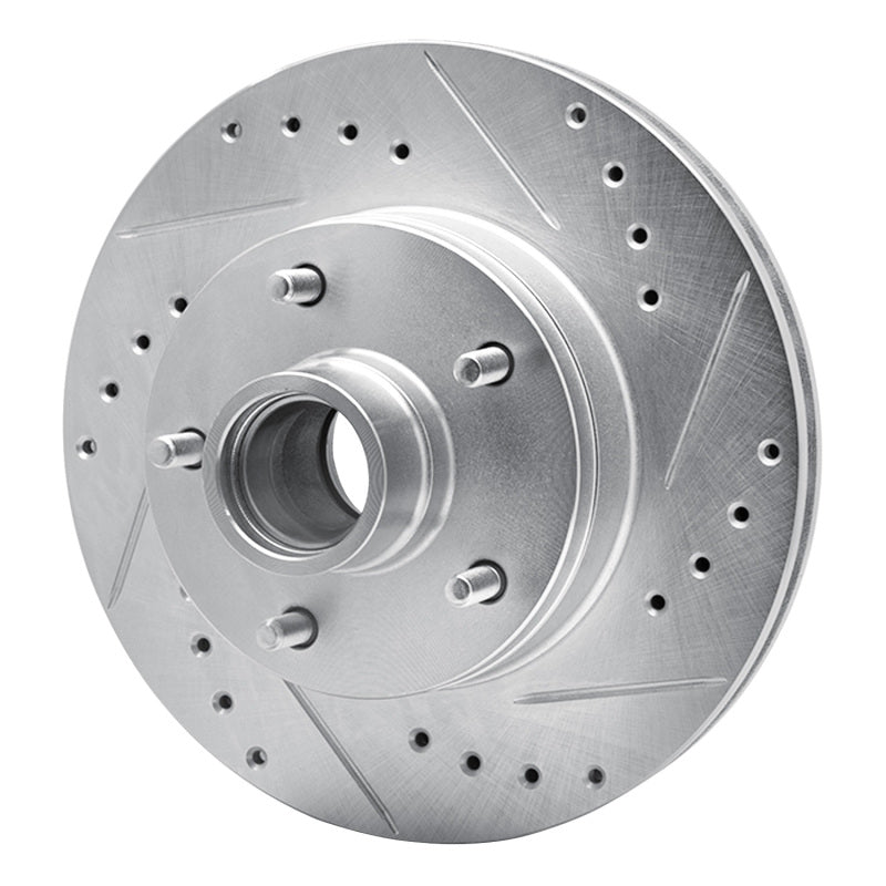 R1 Concepts R1 1978-1990 Buick Electra Front Right Drilled & Slotted Silver Brake Rotor