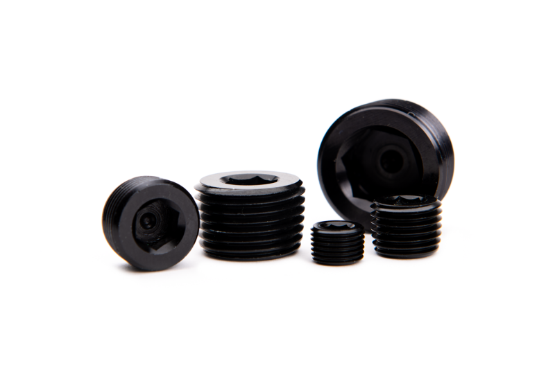 Fleece Performance Universal 3/8in NPT Hex Socket Plug - Black