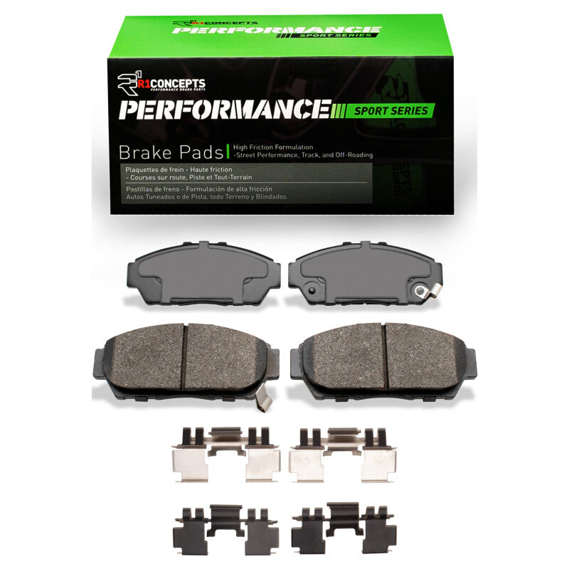 R1 Concepts R1 93-01 Acura Integra Front Performance Sport Brake Pads & Hardware Kit