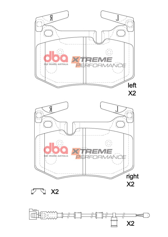 DBA 15-20 Lexus GS F / 15-21 Lexus RC F XP Performance Rear Brake Pads