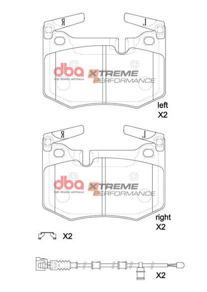 DBA 15-20 Lexus GS F / 15-21 Lexus RC F XP Performance Rear Brake Pads