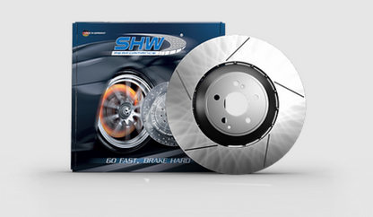SHW Performance SHW 15-18 Porsche Macan Turbo w/19in Wheel/Perf Package Left Frt Slotted LW Brake Rotor (95B615301P)