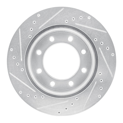 R1 Concepts R1 05-12 Ford F-250 4WD (Super Duty) Rear Right Drilled & Slotted Silver Brake Rotor
