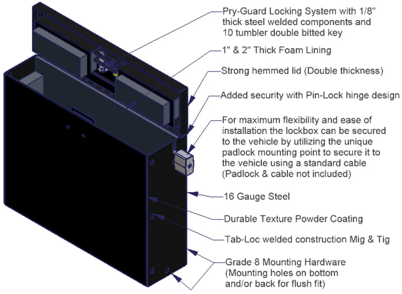 Tuffy Products Tuffy Laptop Computer Lockbox W/ Keyed Lock