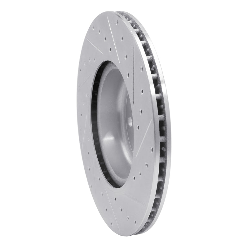 R1 Concepts R1 16-25 BMW 540I xDrive Rear Left Drilled & Slotted Silver Brake Rotor