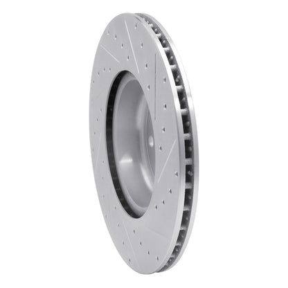 R1 Concepts R1 16-25 BMW 540I xDrive Rear Left Drilled & Slotted Silver Brake Rotor