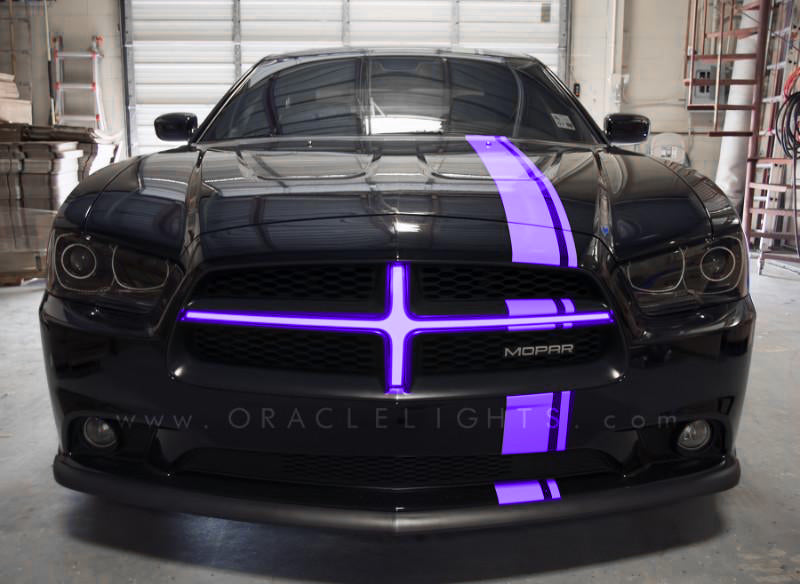 ORACLE Lighting Oracle 11-14 Dodge Charger Illuminated Grille Crosshairs - UV/Purple