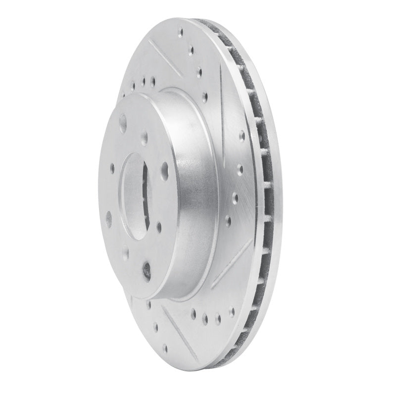 R1 Concepts R1 86-87 Acura Legend Front Right Drilled & Slotted Silver Brake Rotor