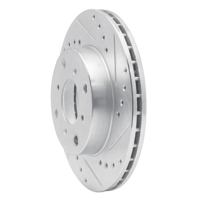 R1 Concepts R1 86-87 Acura Legend Front Right Drilled & Slotted Silver Brake Rotor