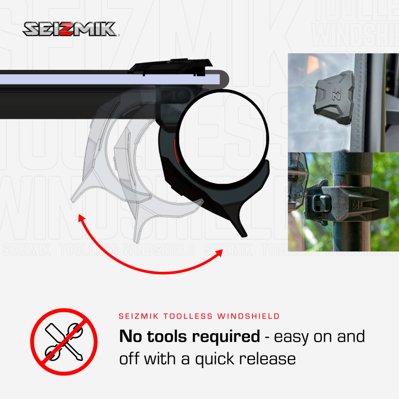 Seizmik 21-25 Honda Talon/4 Tool-less Front Windshield UV