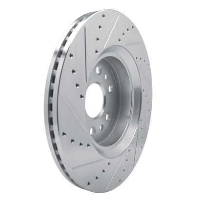 R1 Concepts R1 21-25 Jeep Grand Wagoneer Front Right Drilled & Slotted Silver Brake Rotor
