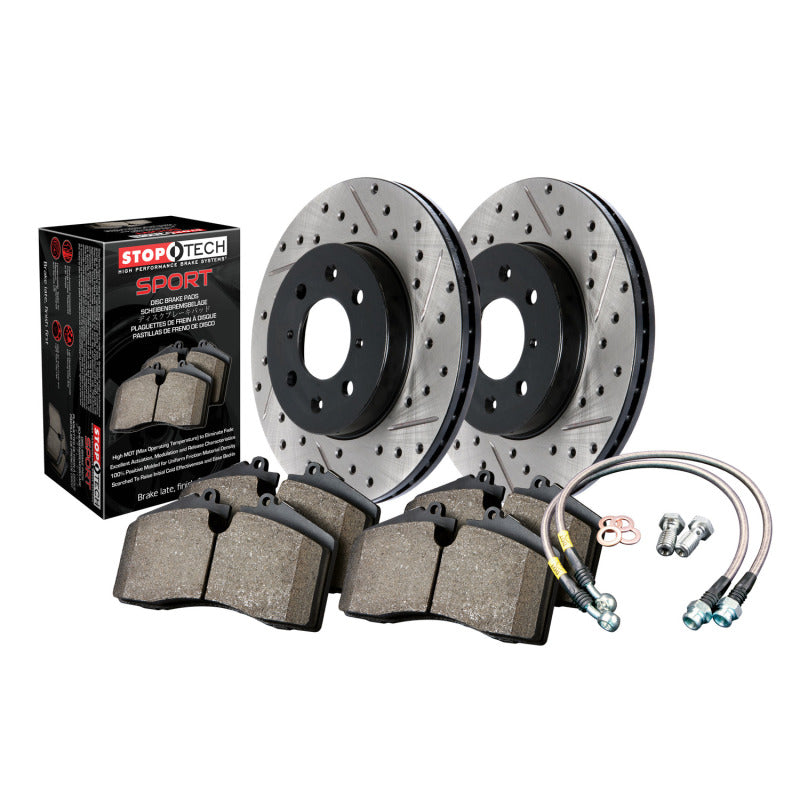 Stoptech Sport Axle Pack, Drilled & Slotted, Rear