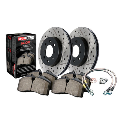 Stoptech Sport Axle Pack, Drilled & Slotted, Rear