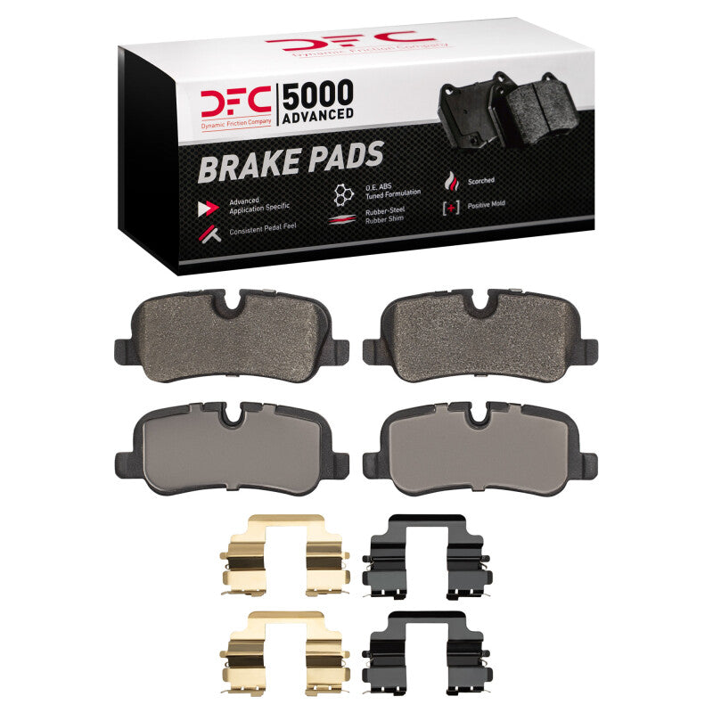 DFC 10-13 Land Rover Range Rover Sport Rear 5000 Advanced Low Metallic Brake Pads and Hardware Kit