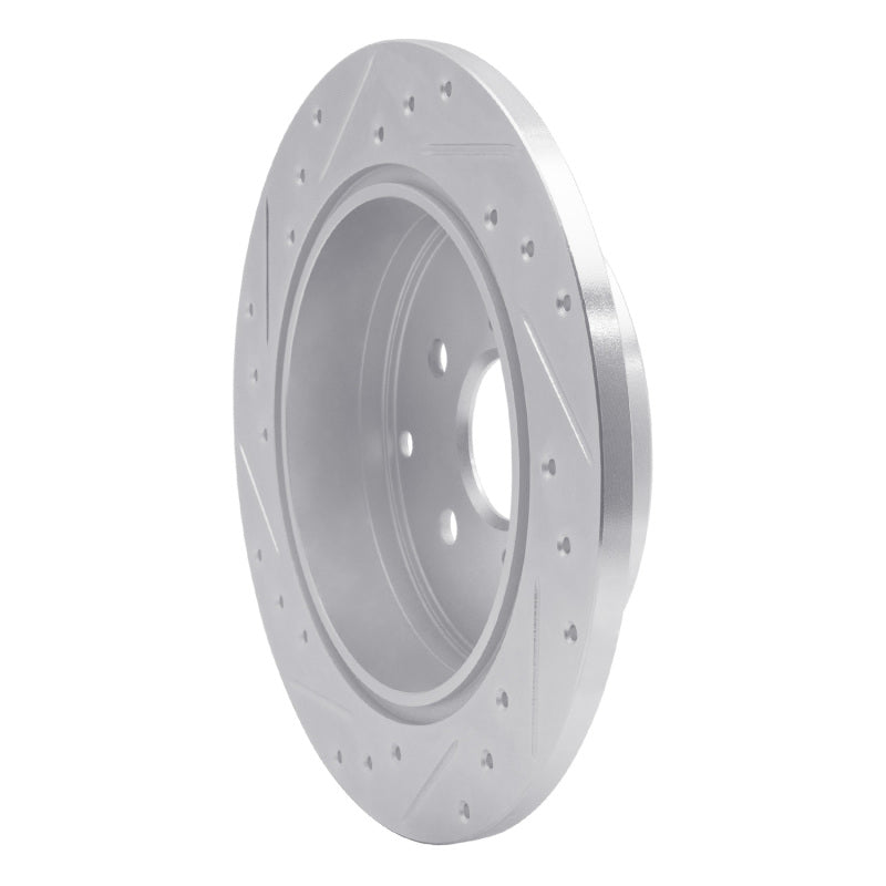 R1 Concepts R1 12-20 Toyota Prius V Rear Right Drilled & Slotted Silver Brake Rotor