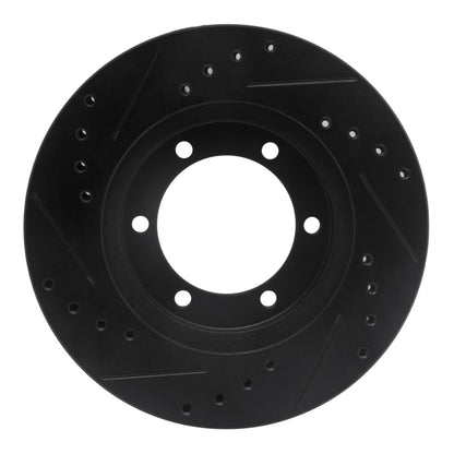 R1 Concepts R1 98-15 Nissan NP300 (Mexico) Front Right Drilled & Slotted Black Brake Rotor