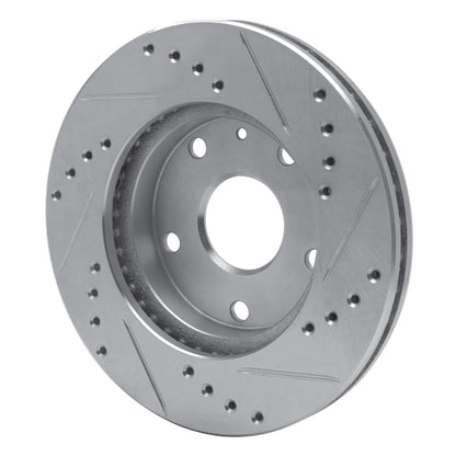 R1 Concepts R1 99-02 Daewoo Leganza Front Left Drilled & Slotted Silver Brake Rotor