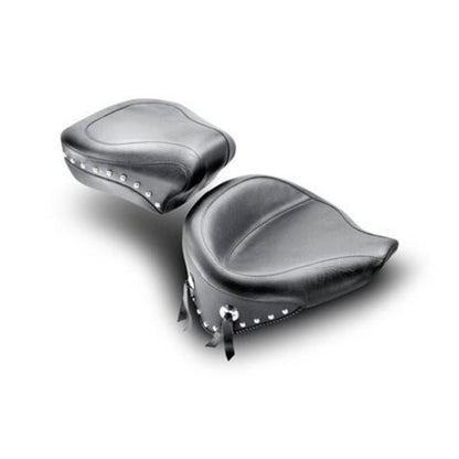 Mustang Motorcycle Mustang 00-15 Harley Softail Standard Rear Tire Wide Touring Passenger Seat w/Studs - Black