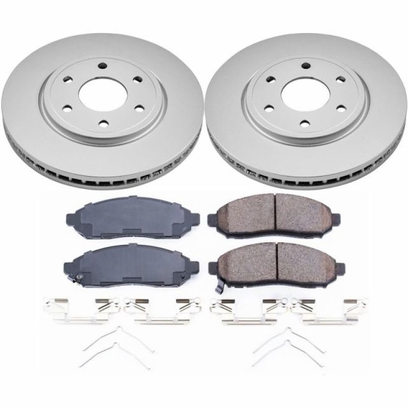 PowerStop Power Stop 2019 Nissan Frontier Front Z17 Evolution Geomet Coated Brake Kit