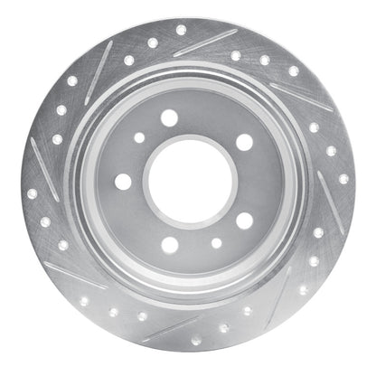 R1 Concepts R1 82-89 BMW 528E Rear Right Drilled & Slotted Silver Brake Rotor