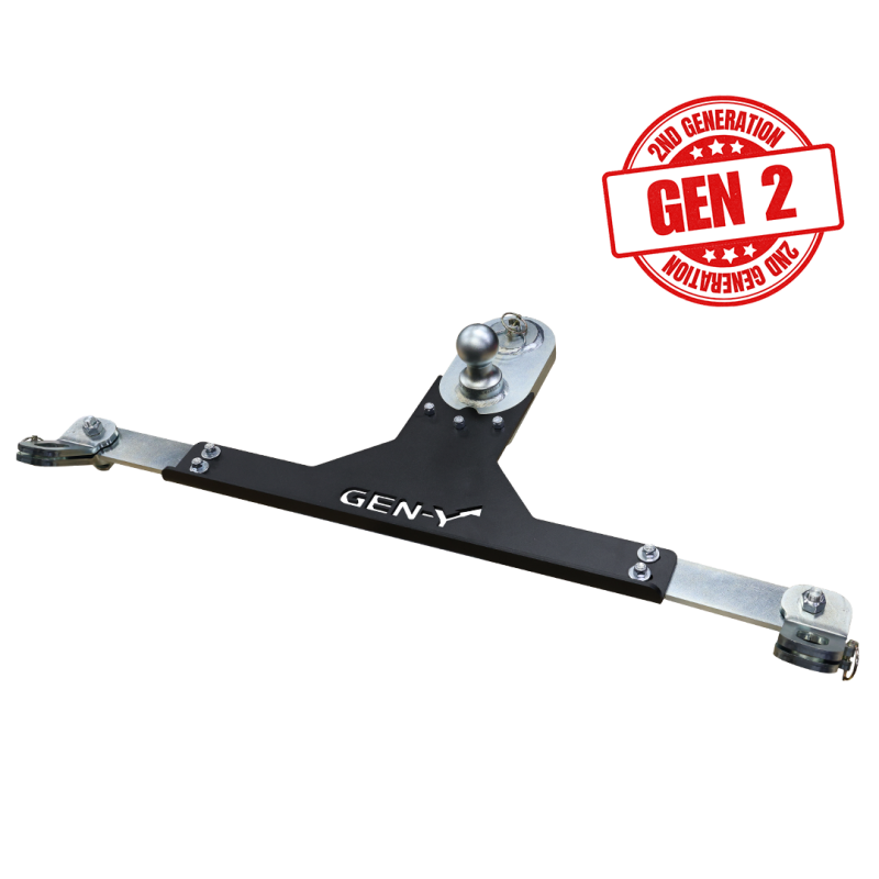 GEN-Y Hitch Gen-Y Dodge/RAM GoosePuck II 5in Offset Ball Puck Mount & 25K Towing w/Safety Chain Anchors