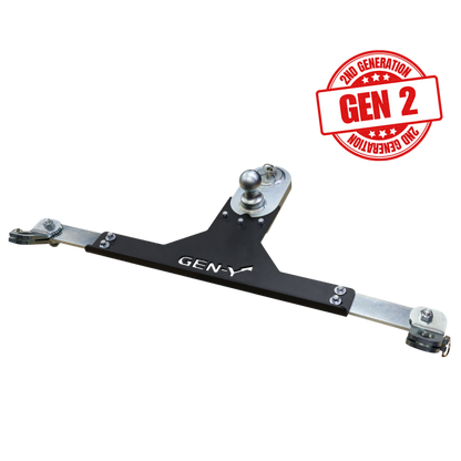 GEN-Y Hitch Gen-Y Dodge/RAM GoosePuck II 5in Offset Ball Puck Mount & 25K Towing w/Safety Chain Anchors