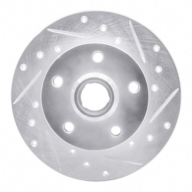 R1 Concepts R1 92-98 Volkswagen Golf Rear Right Drilled & Slotted Silver Brake Rotor