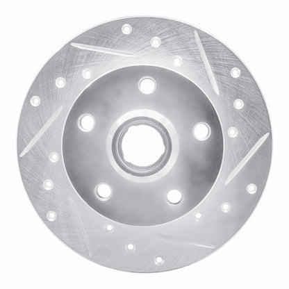 R1 Concepts R1 92-98 Volkswagen Golf Rear Right Drilled & Slotted Silver Brake Rotor