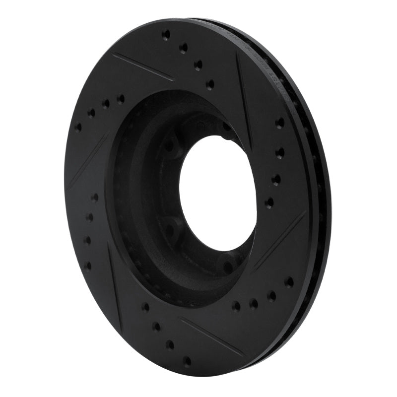R1 Concepts R1 89-08 Toyota Hilux (Mexico) Front Left Drilled & Slotted Black Brake Rotor