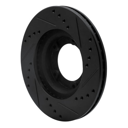 R1 Concepts R1 89-08 Toyota Hilux (Mexico) Front Left Drilled & Slotted Black Brake Rotor