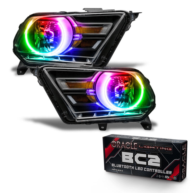 ORACLE Lighting Oracle 10-14 Ford Mustang HL (Non-HID) - ColorSHIFT w/ BC1 Controller
