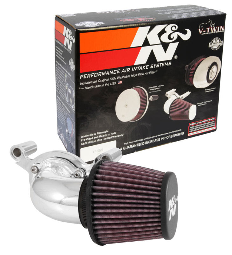 K&N Engineering K&N 01-15 Harley-Davidson Touring 96 / 103 / 08-15 Bright AirCharger Performance Intake