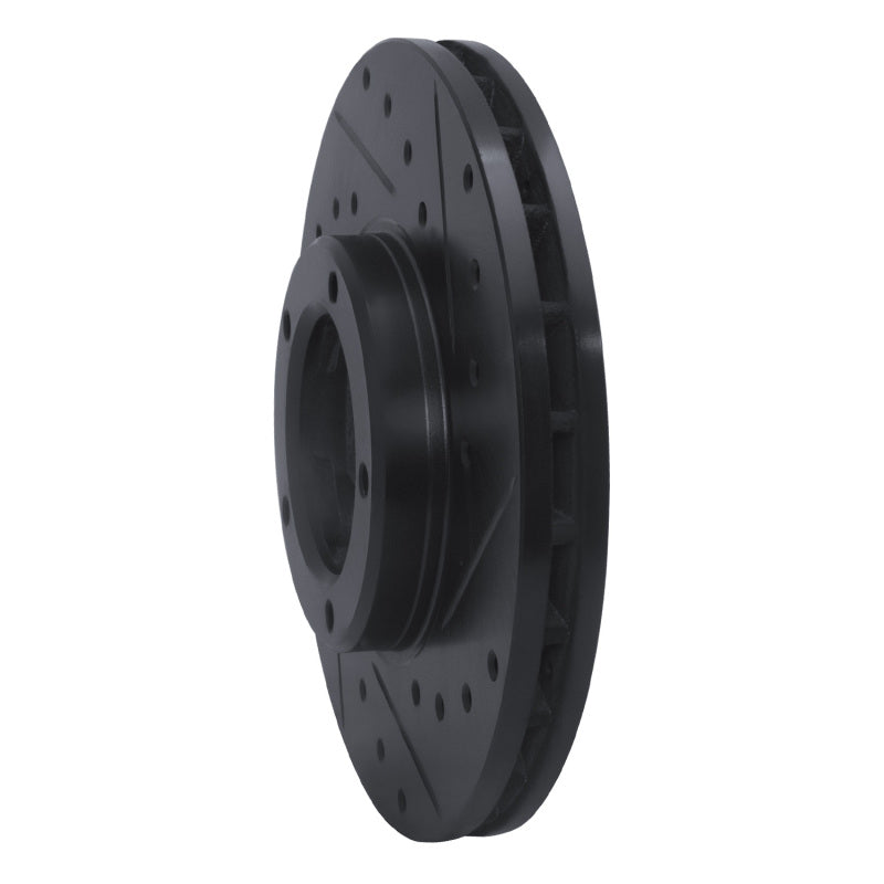 R1 Concepts R1 85-92 Toyota Pickup Front Right Drilled & Slotted Black Brake Rotor