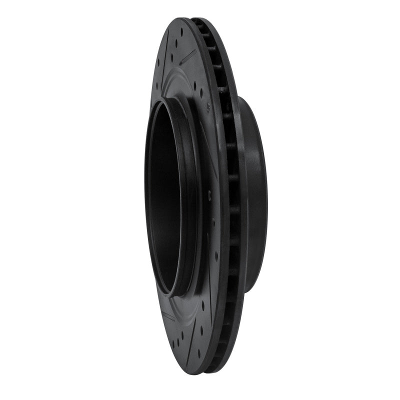 R1 Concepts R1 02-10 Saab 9-5 Rear Right Drilled & Slotted Black Brake Rotor
