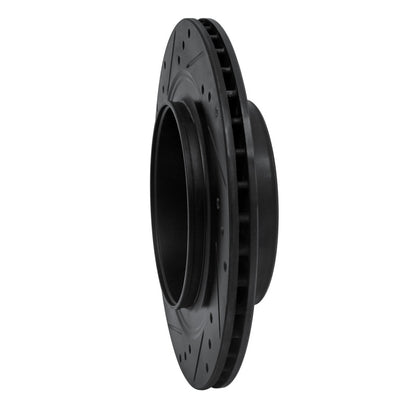 R1 Concepts R1 02-10 Saab 9-5 Rear Right Drilled & Slotted Black Brake Rotor