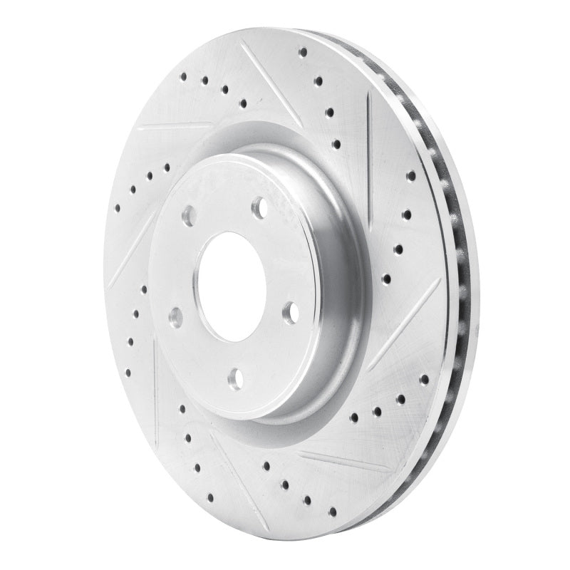R1 Concepts R1 13-25 Infiniti JX35 Front Right Drilled & Slotted Silver Brake Rotor