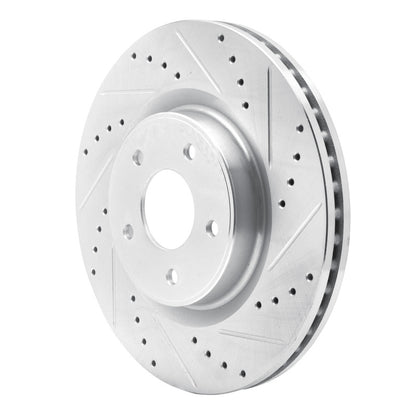 R1 Concepts R1 13-25 Infiniti JX35 Front Right Drilled & Slotted Silver Brake Rotor