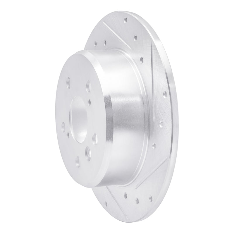 R1 Concepts R1 92-03 Lexus RX300 Rear Right Drilled & Slotted Silver Brake Rotor