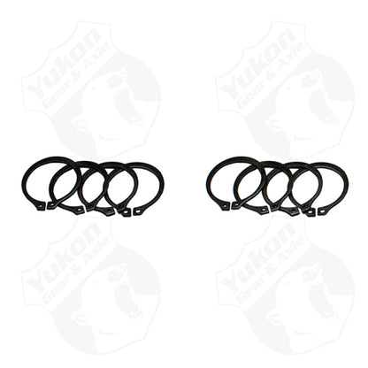 Yukon Gear & Axle Yukon Gear (4) Full Circle Snap Rings / Fits Dana 60 733X U-Joint w/ Aftermarket Axle