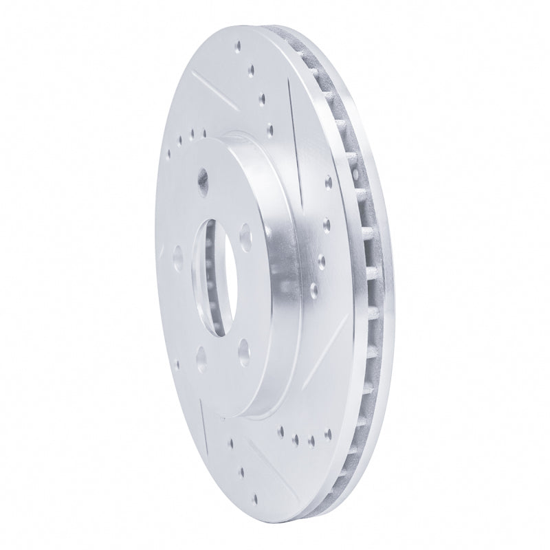 R1 Concepts R1 00-05 Chrysler Neon Front Right Drilled & Slotted Silver Brake Rotor