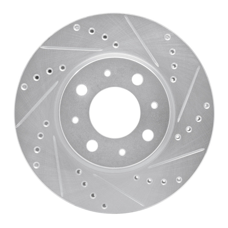 R1 Concepts R1 93-95 Volvo 850 Front Left Drilled & Slotted Silver Brake Rotor