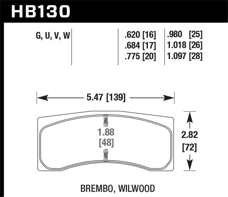 Hawk Performance Hawk DTC-50 Alcon 20mm Race Brake Pads