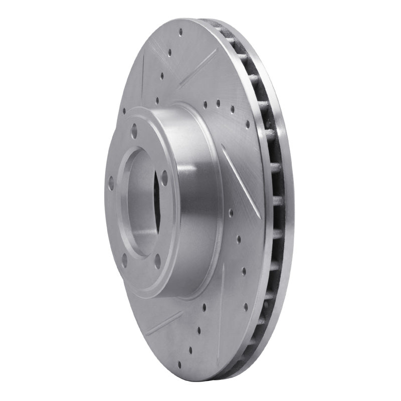 R1 Concepts R1 71-97 Jaguar XJ12 Front Left Drilled & Slotted Silver Brake Rotor