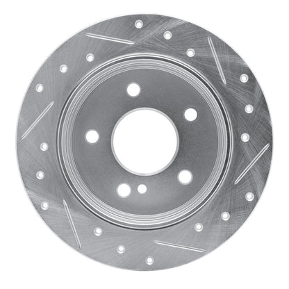 R1 Concepts R1 94-98 Mercedes-Benz C220 Rear Left Drilled & Slotted Silver Brake Rotor