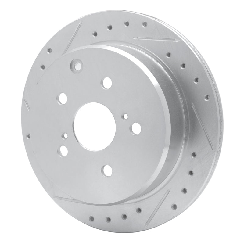 R1 Concepts R1 86-97 Toyota Previa Rear Left Drilled & Slotted Silver Brake Rotor
