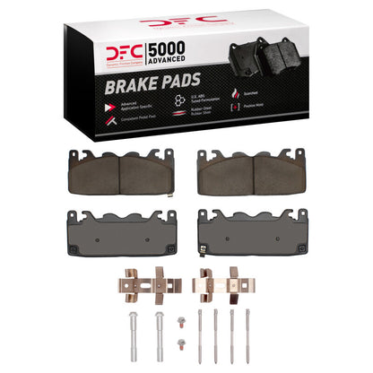 DFC 24-25 Ford Mustang Front 5000 Advanced Ceramic Brake Pads and Hardware Kit