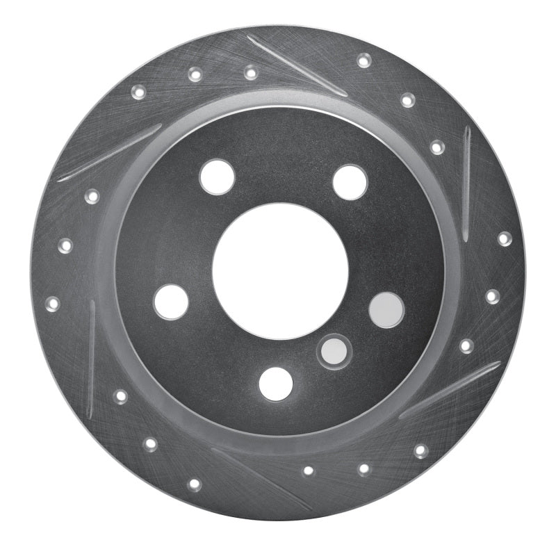 R1 Concepts R1 14-24 Mini Cooper (Excl Clubman) Rear Right Drilled & Slotted Silver Brake Rotor
